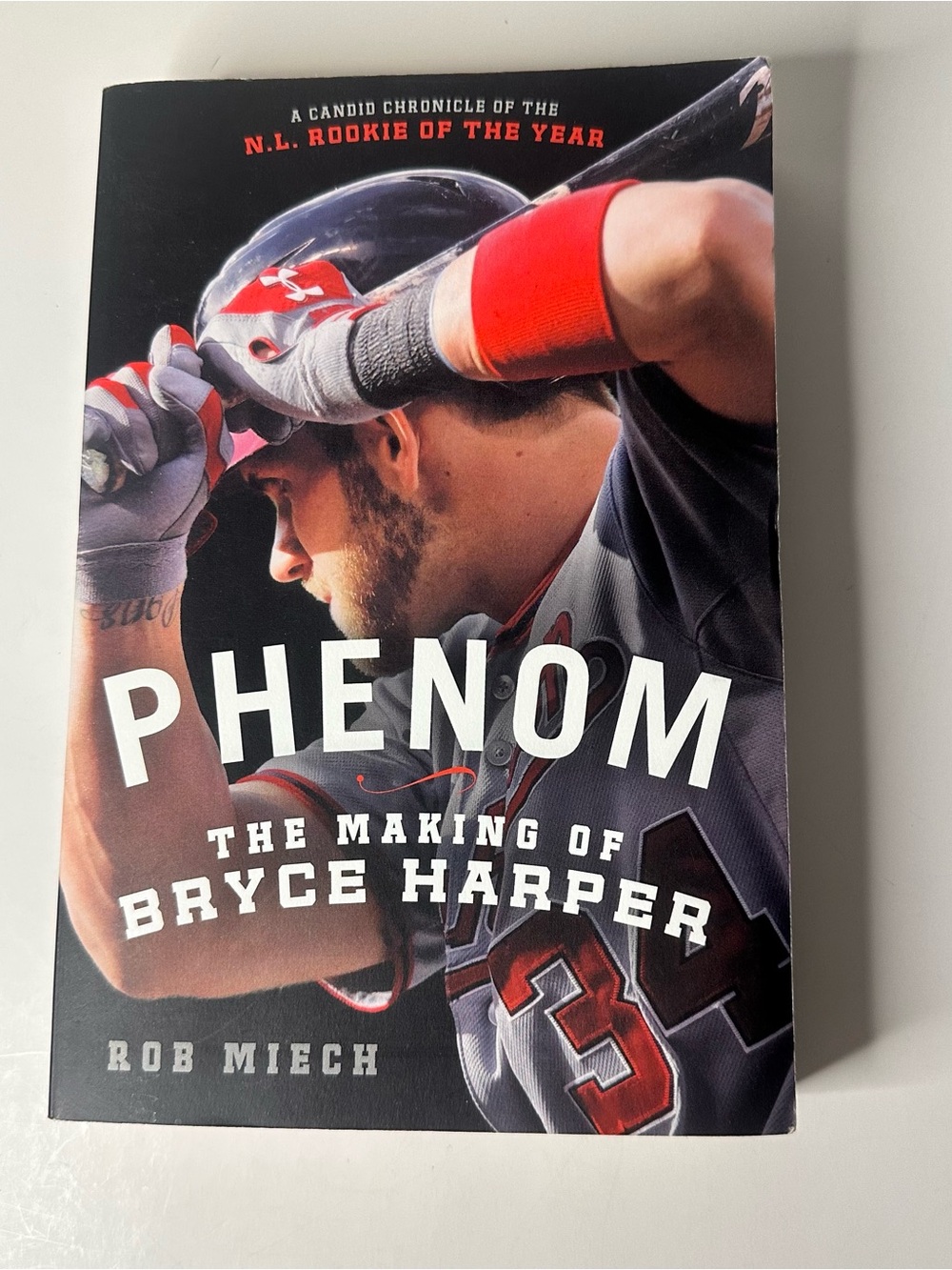 Phenom: The Making of Bryce Harper Paperback Biography Baseball Book, Rob Miech